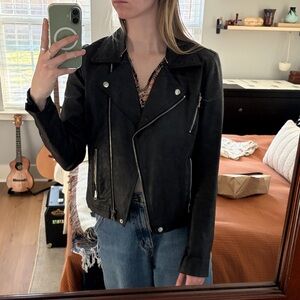 Silence + Noise Black Leather Jacket